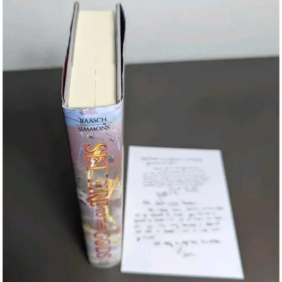 Set Fire To The Gods Litjoy Signed Insert Card Letter Reversible Cover Jacket - Picture 5 of 5